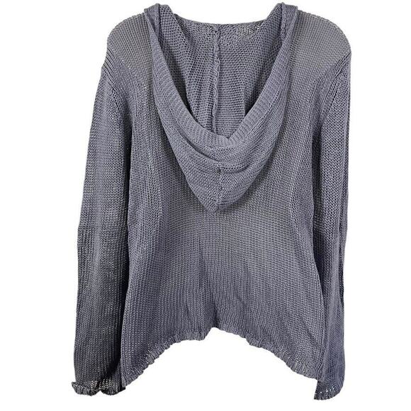 J Jill Womens 100% Mercerized Cotton Violet Oversized Loose Hooded Sweater sz M - Picture 13 of 16